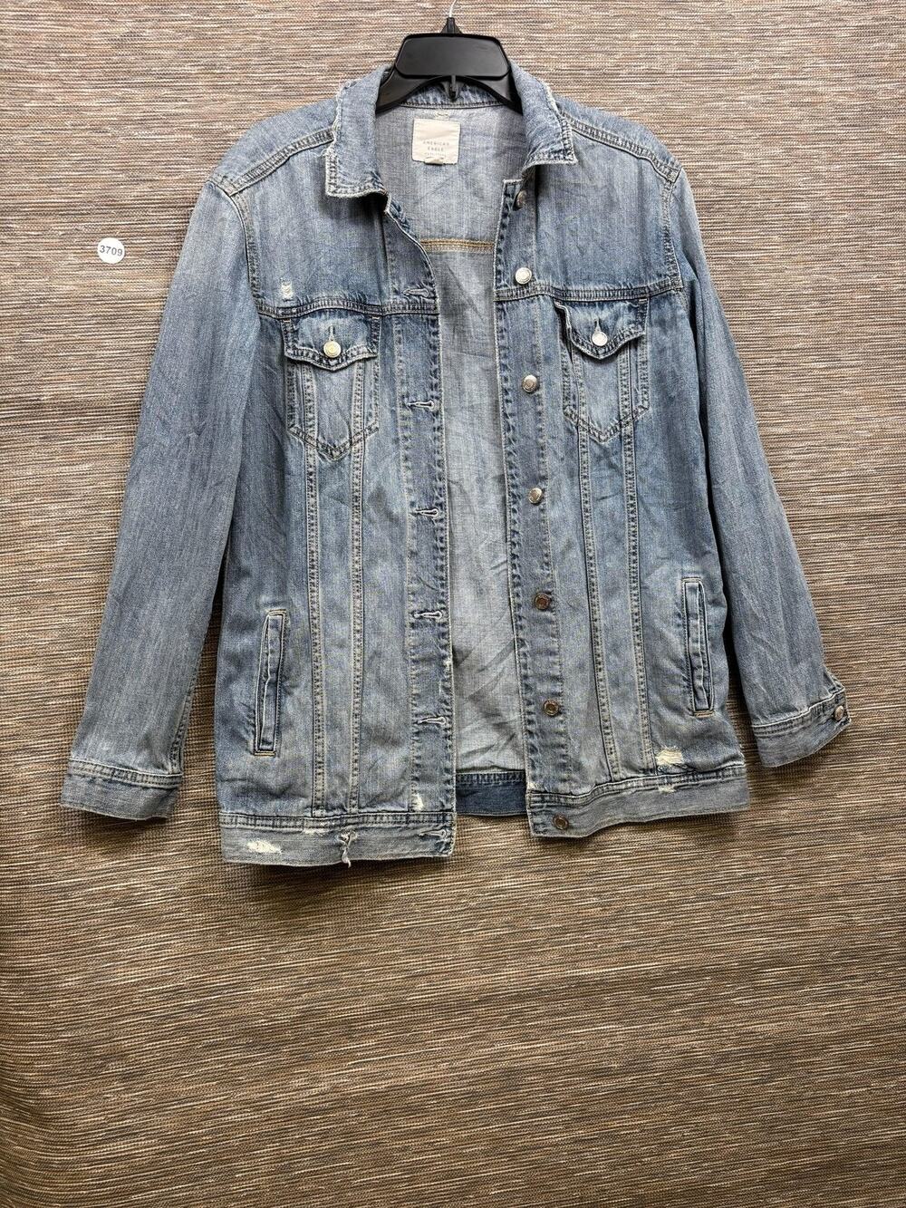 American Eagle Outfitters Jacket Womens Size S Blue Denim Jean Button Front